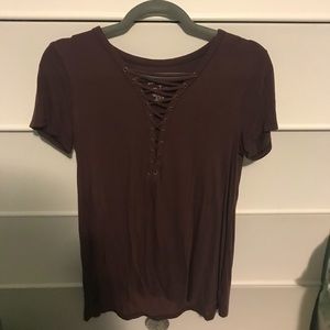 American Eagle Soft and Sexy Lace Up Top